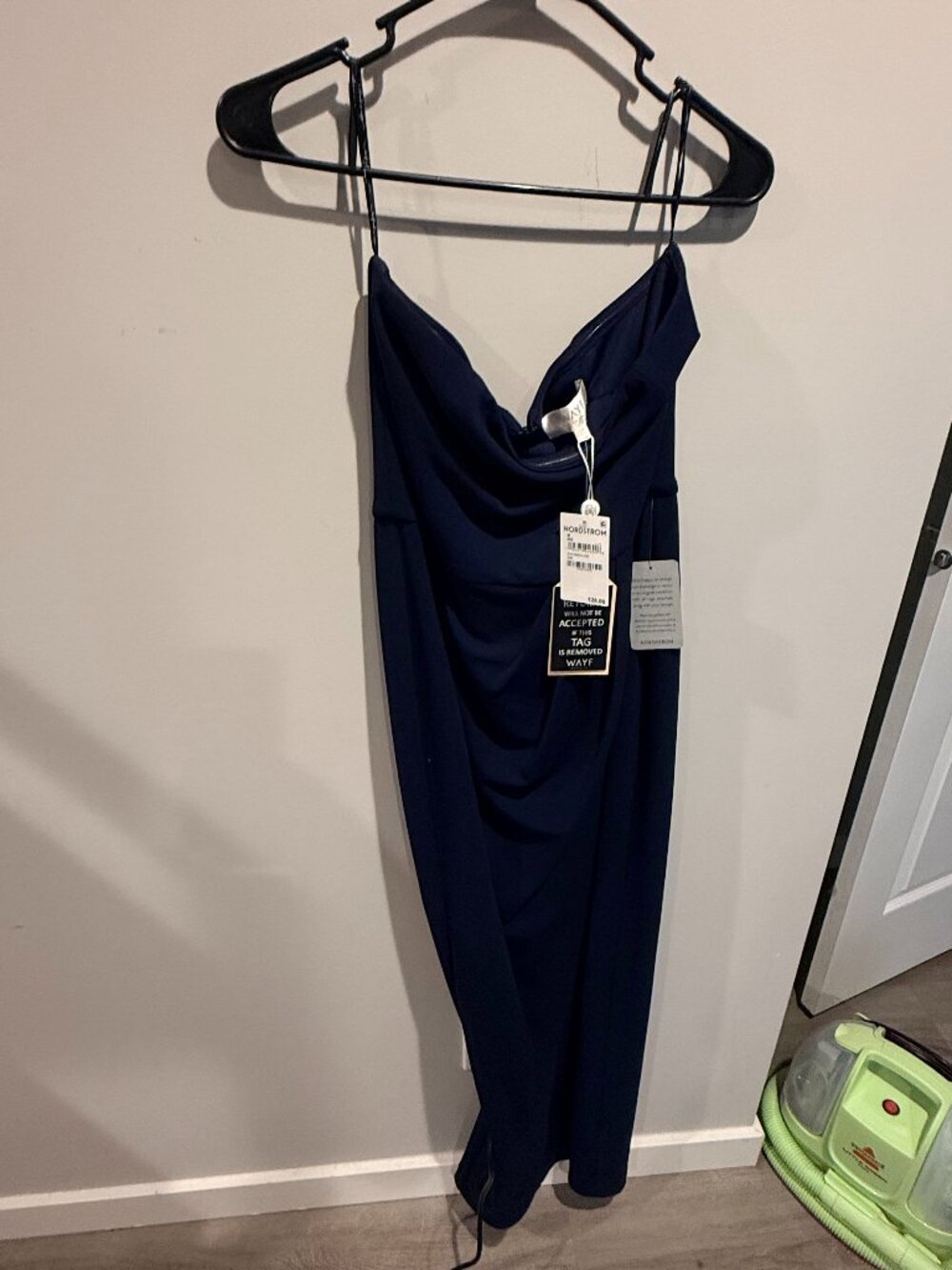 NEW Navy Strapless Midi Dress
